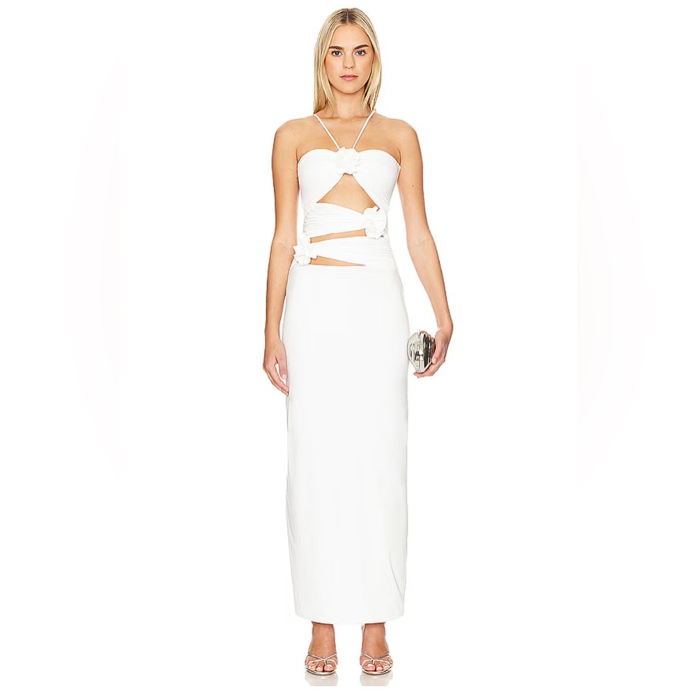 Maygel Coronel Veranera Cut-Out Halter Maxi Dress